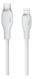 Cable Tipo C-IP Baseus 1.2m, 20W, Color Blanco