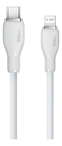 Cable Tipo C-IP Baseus 1.2m, 20W, Color Blanco