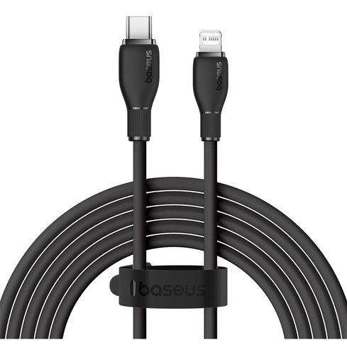 Cable Tipo C-IP Baseus 2 mts, 20W, Color Negro