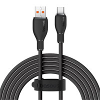 Cable USB-Tipo C 6A Baseus 2 mts, 100W, Color Negro