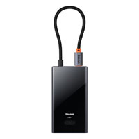 Hub Tipo C de 8 Puertos Baseus, 1- HDMI 4K@60Hz,1-USB 3.0,2- USB 2.0, 1- PD,1- RJ45,1-SD/TF