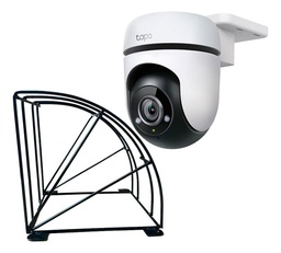 Kit Cronos Cámara TP-LINK C500 WIFI 2MP + Estructura Metalica + Accesorios - Kit CCTV C500-PROTEC Cámara Exterior Rotación 360° Con Audio Doble Vía + Detección de personas Visión nocturna Y Smart AI