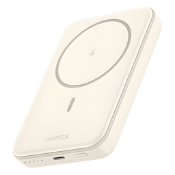 Power Bank MagSafe de 10000mAh | 20W | Carga Inalámbrica y por Cable USB-C | Sistema de Protección Inteligente | Tecnología de Carga Rápida | Ultra Delgado | Ultra ligero | Compatible con iPhone 15/14/13/12 | Color Beige.