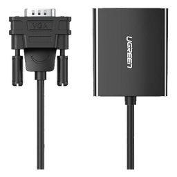 Entrada: VGA Macho / Salida: HDMI Hembra / Resolución de 1080P@60Hz / Puerto Estéreo de 3.5 mm / Plug and Play, Sin Controlador / Longitud del Cable 15 cm. / Incluye Cable de Alimentacion USB / Incluye Cable de Audio de 3.5mm.