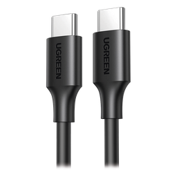 Cable USB-C a USB-C | 1 Metro | Carga Rápida de hasta 60W | Transferencia de datos de 480 Mbps | PD3.0 | QC 4.0/3.0/2.0 | FPC | AFC | Duradero y Flexible| Caja ABS | Cubierta de TPE | Color Negro.