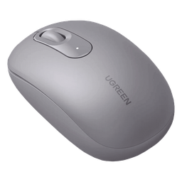 Mouse Inalámbrico 2.4G 800/1200/1600/2400 DPI / Función de 3 botones / Alcance 10m / Silencioso / Ergonómico / Anti-caída y Anti-interferencias / Color Gris / Batería Alcalina AA (incluida).