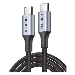 Cable USB-C a USB-C | 3 Metros | Carga Rápida de hasta 100W | Transferencia de datos 480 Mbps | PD3.0 | QC4.0/3.0/2.0 | FPC | AFC | Protección Integrada| Caja de Aluminio | Nylon Trenzado | Amplia Compatibilidad | Color Negro