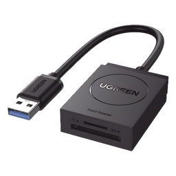 Lector de tarjetas USB-A 3.0 a MicroSD (TF) / SD / 5Gbps / Soporta hasta 2TB / Soporta Windows/Mac OS/Linux/Android / Lectura de Tarjetas Simultánea / No Requiere Controlador / Cable de 15cm