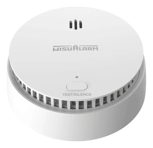 DAHUA WISUALARM DHI-HY-SA30A-R8 - Detector de Humo Inalambrico (Interconectable Hasta 24 Disp), Sensor Fotoeléctrico, Sonido de Alarma de 85dB, Alarma Visual y Audible, Batería Sellada de hasta 10 años, Certificaciones TÜV and CE