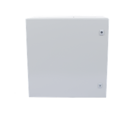 Gabinete de Acero IP66 Uso en Intemperie (600 x 600 x 300 mm) con Placa Trasera Interior Metálica y Compuerta Inferior Atornillable (Incluye Chapa y Llave T).