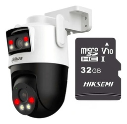 Kit videovigilancia Cronos Cámara Dahua IP PT IPC-WPT1339DD-SW-3E2-PV 6MP Audio WiFi + Microsd 32gb + Accesorios - Kit De Cámara Inteligente DH-3E2-PV-32 (Memoria MicroSD WDD032G1P0C)