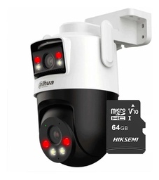 Kit videovigilancia Cronos Cámara Dahua IP PT IPC-WPT1339DD-SW-3E2-PV 6MP Audio WiFi + Microsd 64gb + Accesorios - Kit De Cámara Inteligente DH-3E2-PV-64 (Memoria MicroSD WDD064G1P0C)