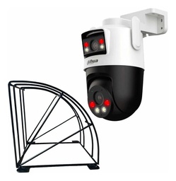 Kit Cronos Cámara Dahua IP PT IPC-WPT1339DD-SW-3E2-PV 6MP Audio WiFi + Estructura Metalica + Accesorios - Kit CCTV DH-3E2-PROTEC Cámara Dual Microfono y Altavoz Integrados IA Autotracking Y Disuasión activa