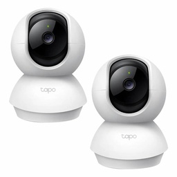 Kit Videovigilancia Cronos 2 Cámaras TAPO C200C 1080p Full HD Wi-Fi Audio Bidireccional / Cobertura 360° con Seguimieto Inteligente y Modo Privacidad + Accesorios - Circuito Cerrado