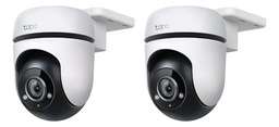 Kit Videovigilancia Cronos 2 Cámaras TAPO C500 rotación 360° Audio bidireccional Visión nocturna Alarma personalizable Detección de personas Modo Privado + Accesorios- Kit CCTV
