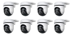 Kit Videovigilancia Cronos 8 Cámaras TAPO C500 rotación 360° Audio bidireccional Visión nocturna Alarma personalizable Detección de personas Modo Privado + Accesorios- Kit CCTV