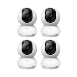 Kit Videovigilancia Cronos 4 cámaras TAPO C200 audio bidireccional detección de movimiento giro 360° visión nocturna control por voz modo privacidad + 4 MicroSD 128 GB + Accesorios - kit CCTV