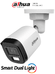 DAHUA DH-HAC-B2A21N-U-IL-A- Cámara Bullet de 2 MP Serie Cooper/ Lente de 2.8 mm Apertura de Hasta 100°/ Micrófono Integrado/ Iluminador Dual Inteligente de Hasta 30Mts de IR y 20Mts Luz Calida/ Para Exterior IP67/ Metálica