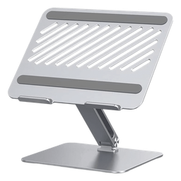 Soporte de Aluminio para Laptop | Ajustable 180° | Soporta Laptops de 10 a 17.3''| Capacidad de Carga 5Kg | Excelente Estabilidad | Diseño Para Alta Disipación de Calor | Altura y Angulo Ajustable | Plegable y Portátil.