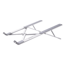 Soporte Portátil de Aluminio para Laptop / Amplia Compatibilidad de 11-17.3 / Ajuste de Altura 46.5 mm-136.5 mm / Capacidad de carga de 5 kg / Diseño Plegable / Material de Aleación de Aluminio + Silicona.