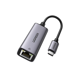 Adaptador de Red USB-C 3.1 (5 Gbps) a RJ45 | Thunderbolt 3 | Admite 10/100/1000 Mbps |  Chip Inteligente | Amplia Compatibilidad | Caja de Aluminio | Longitud del cable 10 cm.