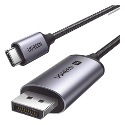 Cable USB-C a DP 1.4 | 3 metros | Compatible con Thunderbolt 3 & 4 | 8K@60Hz | 4K@240Hz | HDR10+ | eARC | DTS | 3D | ALLM | VRR | | FreeSync G-Sync | Caja de Aluminio | Nylon Trenzado | Conector Niquelado | Blindaje Multicapa.