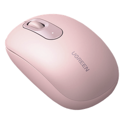 Mouse Inalámbrico 2.4G 800/1200/1600/2400 DPI / Función de 3 botones / Alcance 10m / Silencioso / Ergonómico / Anti-caída y Anti-interferencias / Color Dusty Pink / Batería Alcalina AA (incluida).