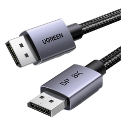 Cable DisplayPort 1.4 | 3 metros | Resolución 8K@60Hz | Blindaje interno Múltiple | 3D/HDR+/HDCP | 32.4 Gbps | FreeSync G-Sync | Certificado VESA | Núcleo de Cobre Estañado | Malla de Nylon | Carcasa de Aluminio.