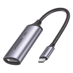 Cable Adaptador USB-C a DP 1.4 |  8K@60Hz | 4K@240Hz | Compatible con Thunderbolt 3 & 4 | HDR | eARC | DTS |  Dolby | 3D | ALLM | VRR | Admite Multi-Stream (MST) | Longitud del cable 10cm | Caja de Aluminio.