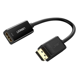 Convertidor DisplayPort a HDMI 4K| 3D | HDR | Blindaje interno | Botón Liberador | Carcasa de ABS | Plug & Play | CE, FCC, RoHS | Cable de 25 cm.