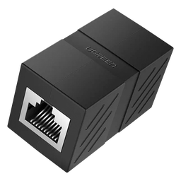 Acoplador (Extensor de Cable Ethernet RJ45 a RJ45) | 1000Mbps | Compatibilidad con Cat7 Cat6A Cat6 Cat5e | Compatible con POE | Ignífugo | ABS