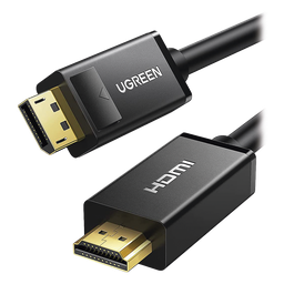 Cable DP Macho a HDMI Macho / Longitud 1.50 m / Soporta 4K@30Hz / Soporta 3D / Cobre Estañado 28AWG / Blindaje interno múltiple / Transmisión Unidireccional / Botón de Liberación / Chip de Última Generación