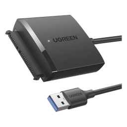 Adaptador USB 3.0 a SATA III | Compatible con Disco Duro HDD y SSD de 2.5 y 3.5 de hasta 12 TB | Velocidad USB 3.0 de hasta 5 Gbps | Alta Velocidad con UASP & TRIM | Cable de 50 cm.