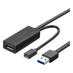 Cable de Extensión Activo USB 3.0 con puerto de alimentación Micro USB / 5 Metros / USB 3.0 a 5Gbps / No requiere controlador / Ideal para impresoras, consolas , Webcam, etc.