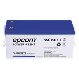 Batería 12 Vcc / 200 Ah / UL / Tecnología AGM-VRLA / Ciclo profundo / Para uso en aplicaciones fotovoltaicas y de emergencia  / Terminales T5