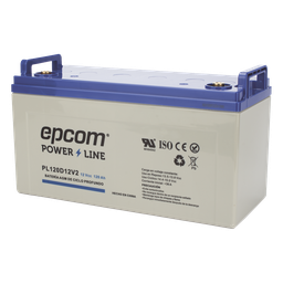 Batería 12 Vcc / 120 Ah / UL / Tecnología AGM-VRLA / CICLO PROFUNDO / Para uso en aplicaciones fotovoltaicas y de emergencia  / Terminales T4
