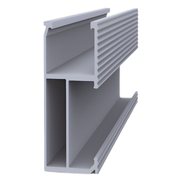 Riel 8 para montaje de mulos fotovoltaicos de aluminio anodizado de 4050mm.