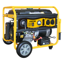 Generador a Gasolina / Planta de Emergencia de 6.5KW, 220Vac 2 Fases, Jaula con Ruedas para Fácil Traslado y Encendido Electrónico
