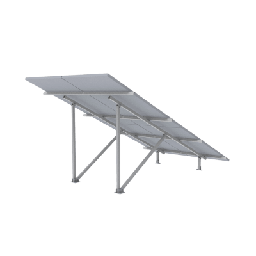 Montaje para Panel Solar 2X2, Riel 5 de 2700mm para Módulos con Espesor de 30-35mm, Vel. de Viento Máx. 136km/h