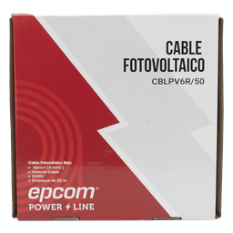 Cable Fotovoltaico Rojo  / 16 mmｲ ( 6 AWG) / Material COBRE / 2000V / Rollo de 50 m