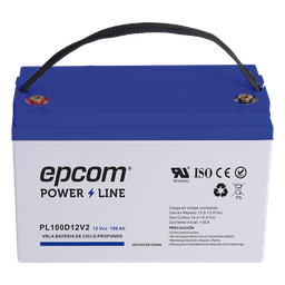Batería 12 Vcc / 100 Ah / UL / Tecnología AGM-VRLA / CICLO PROFUNDO / Para uso en aplicaciones fotovoltaicas y de emergencia  / Terminales T4