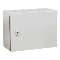 Gabinete de Acero IP66 Uso en Intemperie (500 x 300 x 300 mm) con Placa Trasera Interior Metálica y Compuerta Inferior Atornillable (Incluye Chapa y Llave T). Ideal para Centros de Carga y Tableros de Control