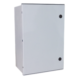 Gabinete de Poliéster IP65 Uso en Intemperie (600 x 800 x 300 mm) con Placa Trasera Interior de Plástico (Incluye Chapa y Llave).