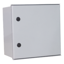 Gabinete de Poliéster IP65 Uso en Intemperie (400 x 400 x 200 mm) con Placa Trasera Interior de Plástico (Incluye Chapa y Llave).