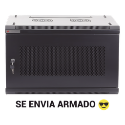 Gabinete PRECISION, Con Puerta de Cristal Templado, de 19in, 9UR, 450mm de Profundidad, Color Negro