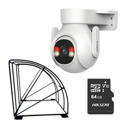 Kit Cronos Cámara Dahua IP PT P3B-PV WIFI 3MP Audio WiFi + Estructura Metálica + Microsd 64gb - Kit CCTV P3B-PV-PROTEC-64 Cámara Con Audio Bidireccional + Detección de humanos y vehículos por AI