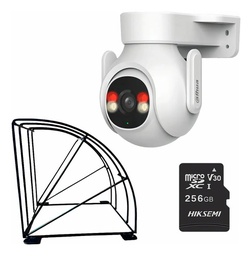 Kit Cronos Cámara Dahua IP PT P3B-PV WIFI 3MP Audio WiFi + Estructura Metálica + Microsd 256gb - Kit CCTV P3B-PV-PROTEC-256 Cámara Con Audio Bidireccional + Detección de humanos y vehículos por AI