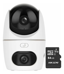 Kit videovigilancia Cronos Cámara Dahua IP PT DH-HPT1539DD-STW-5E2-IL 10MP Audio WiFi + Microsd 64GB + Accesorios - Kit De Cámara Inteligente DH-5E2-64 (Memoria MicroSD WDD064G1P0C)