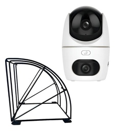 Kit videovigilancia Cronos Cámara Dahua IP PT DH-HPT1539DD-STW-5E2-IL 10MP Audio WiFi + Estructura Metalica + Accesorios - Kit CCTV DH-5E2-PROTEC Cámara Dual Deteccion de Humanos y Mascotas Disuación activa Y AutoTracking