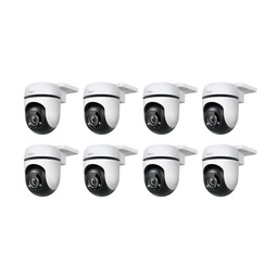 Kit Videovigilancia Cronos 8 Cámaras TAPO C500 rotación 360° Audio bidireccional Visión nocturna Alarma personalizable Detección de personas Modo Privado + Accesorios- Kit CCTV TAPO-C500-256